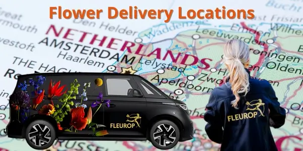 Delivery van with flower deliverer